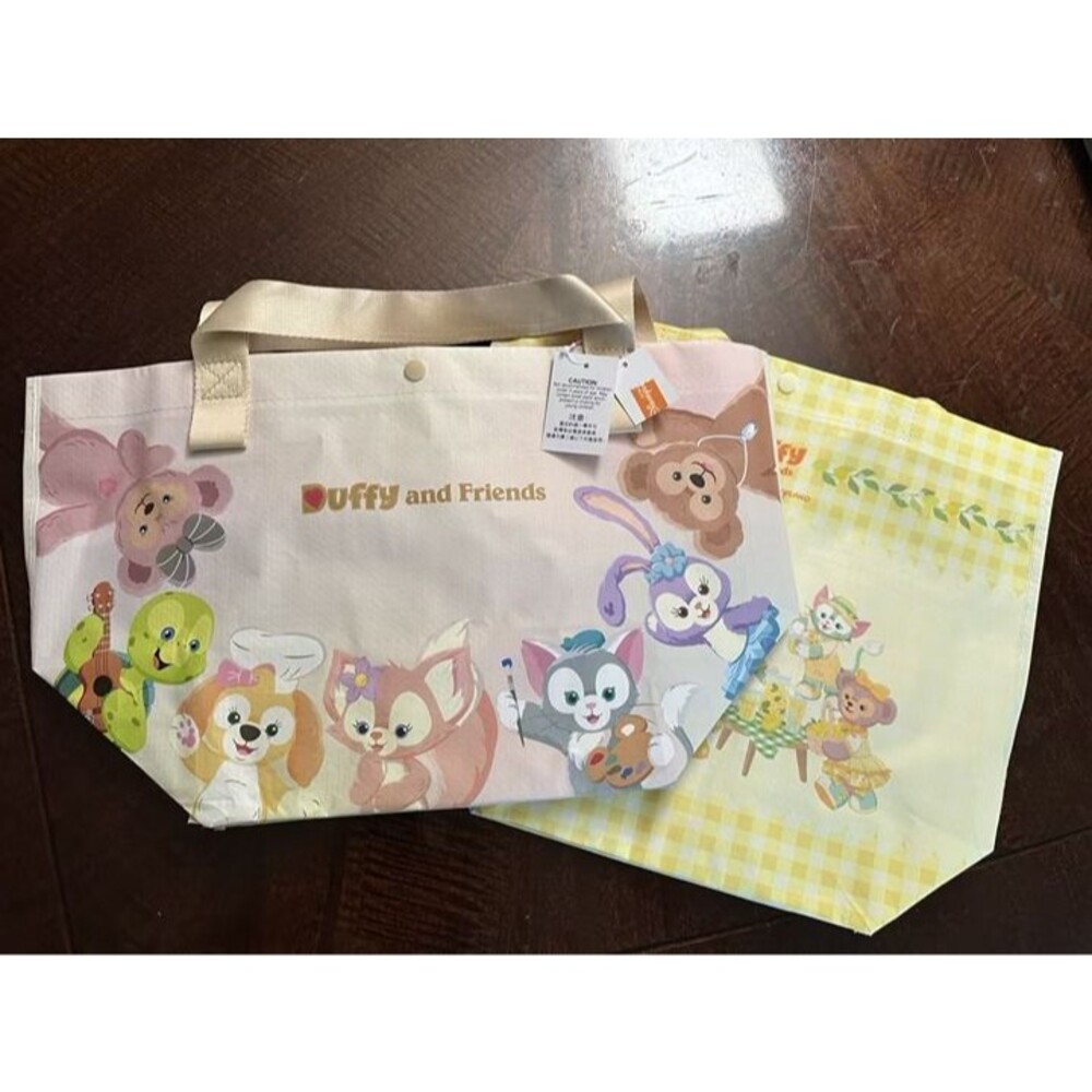 Set of 2 Hong Kong Disneyland Duffy And Friends Reuseable Tote Bag Small Size